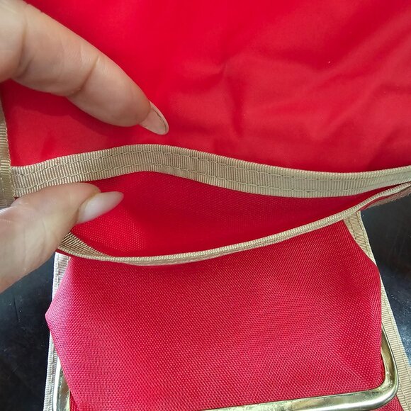 Red Velcro Old School Wallett pockets change purse UNISEX - Picture 5 of 8